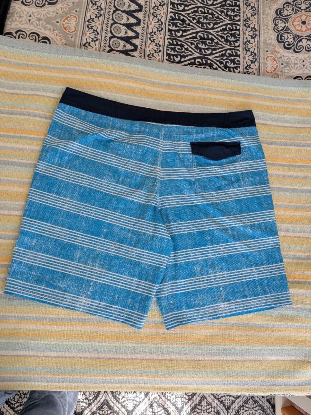 ⭐ Men's Mossimo Blue Striped Board Shorts Size 44